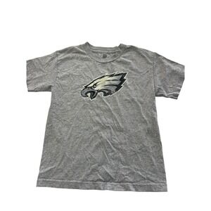 Philadelphia Eagles NFL Graphic T Shirt Youth Size M 10-12 Gray Short Sleeve